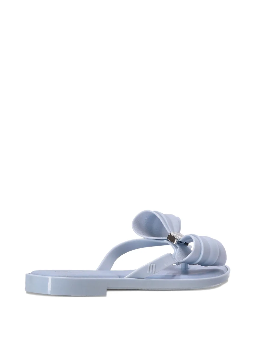 Melissa Slim V bow-embellished flip-flops Blue