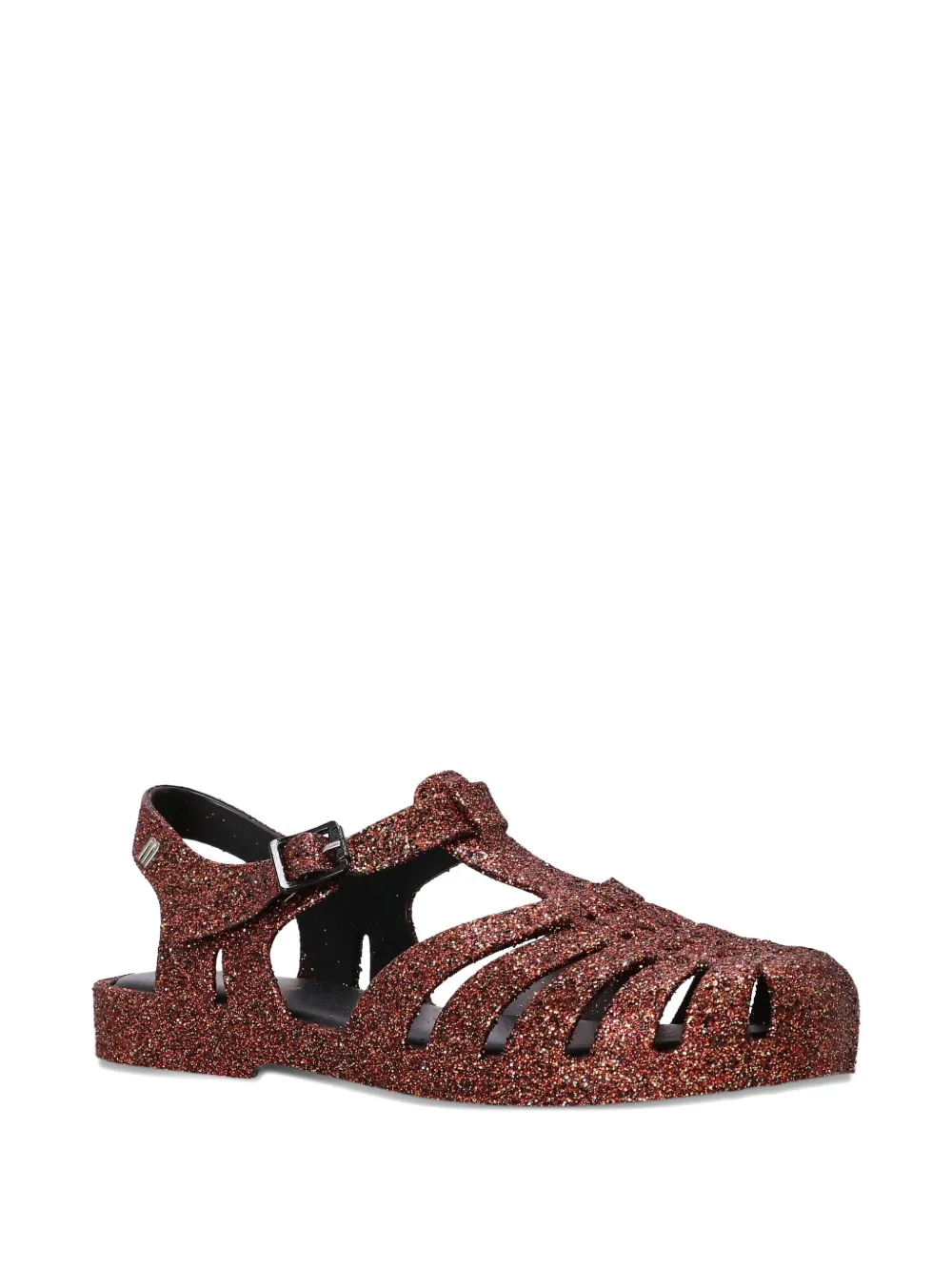Melissa Possession glitter-embellished flat sandals Red