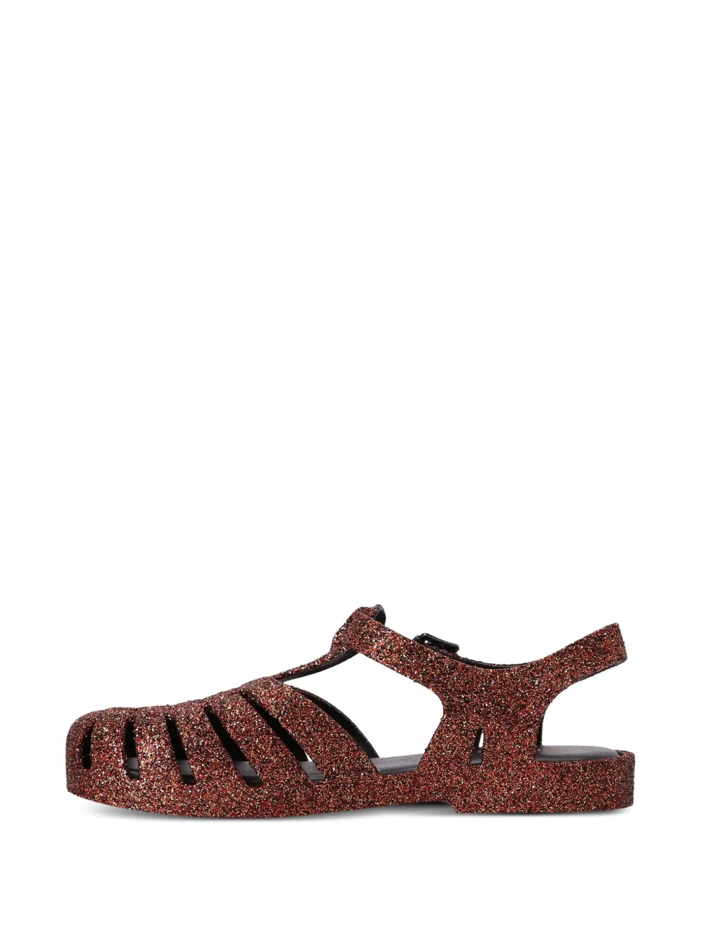 Melissa Possession glitter-embellished flat sandals Red