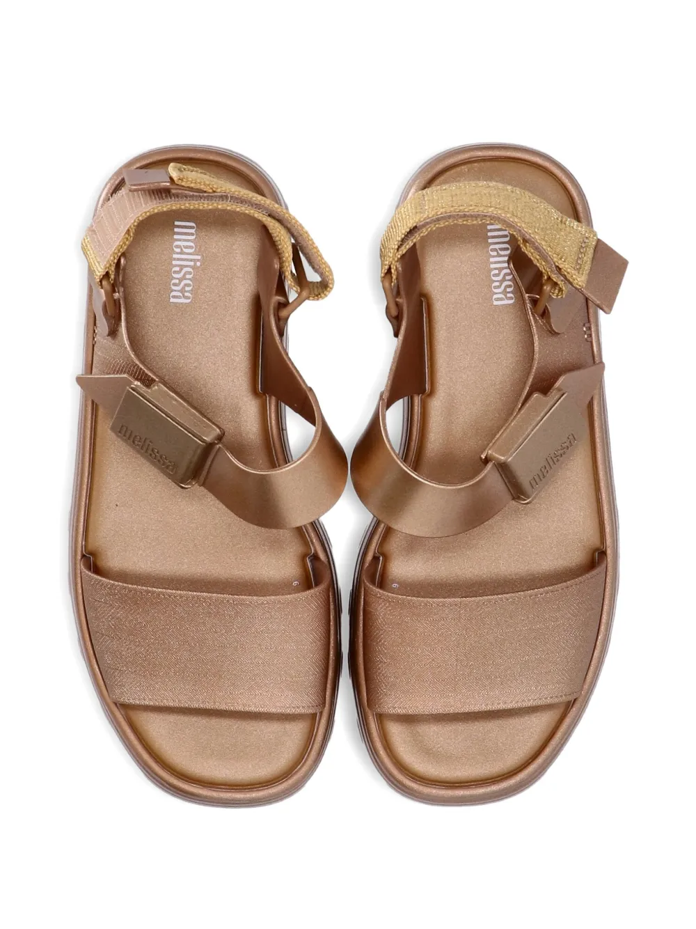 Melissa Kicked Off chunky-sole sandals Gold