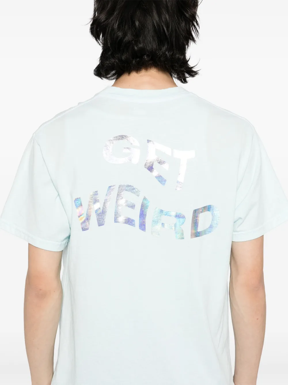 Anti Social Club Get Weird Hologram t-shirt Blauw