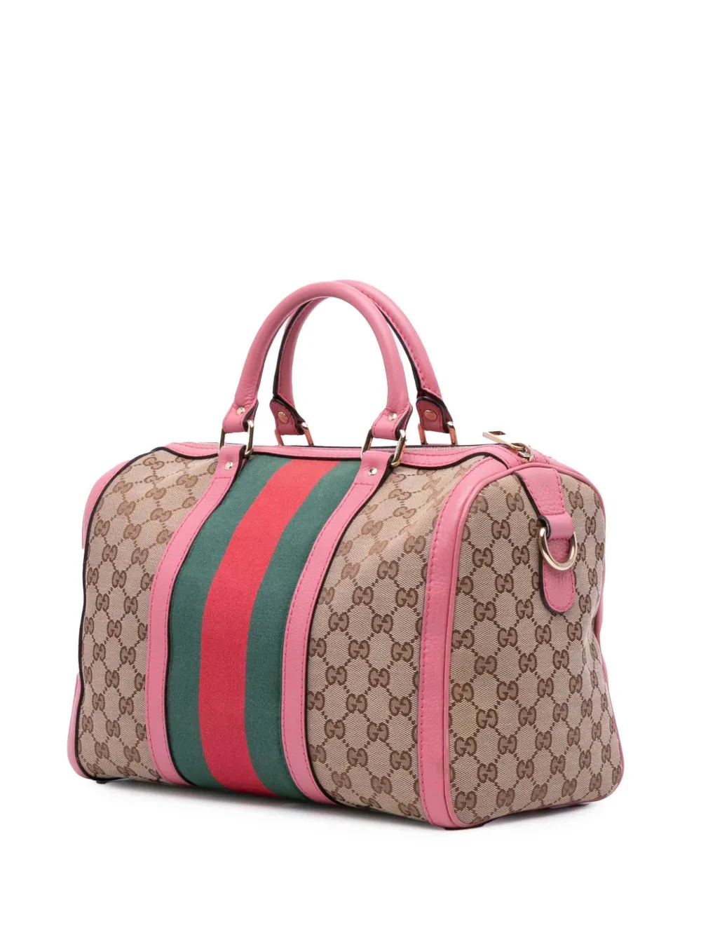 Pre-owned Gucci 2016-2024 Gg Canvas Web Joy Boston Bag Satchel
