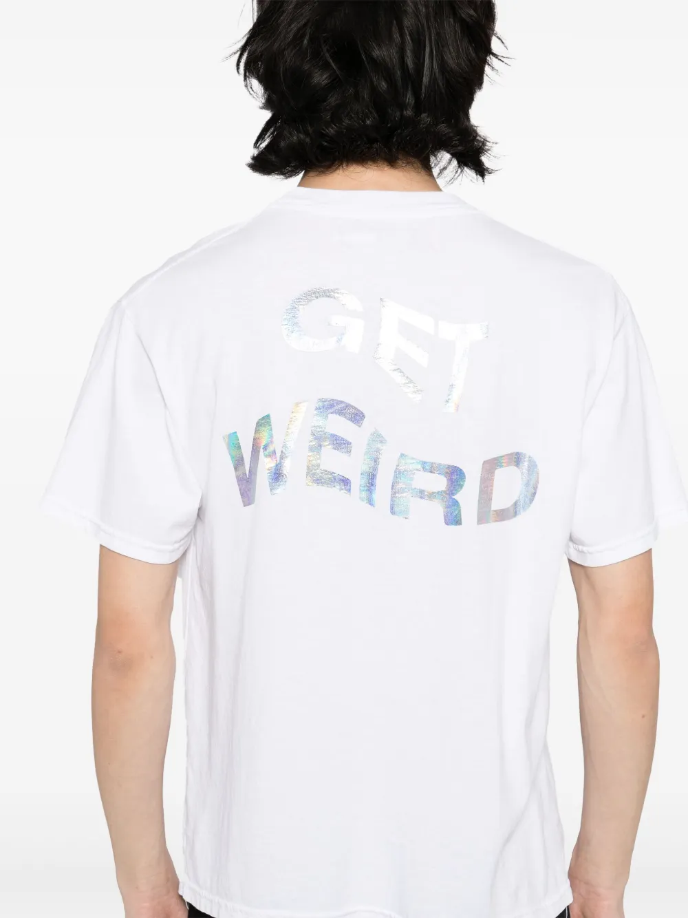 Anti Social Club Get Weird Hologram t-shirt Wit
