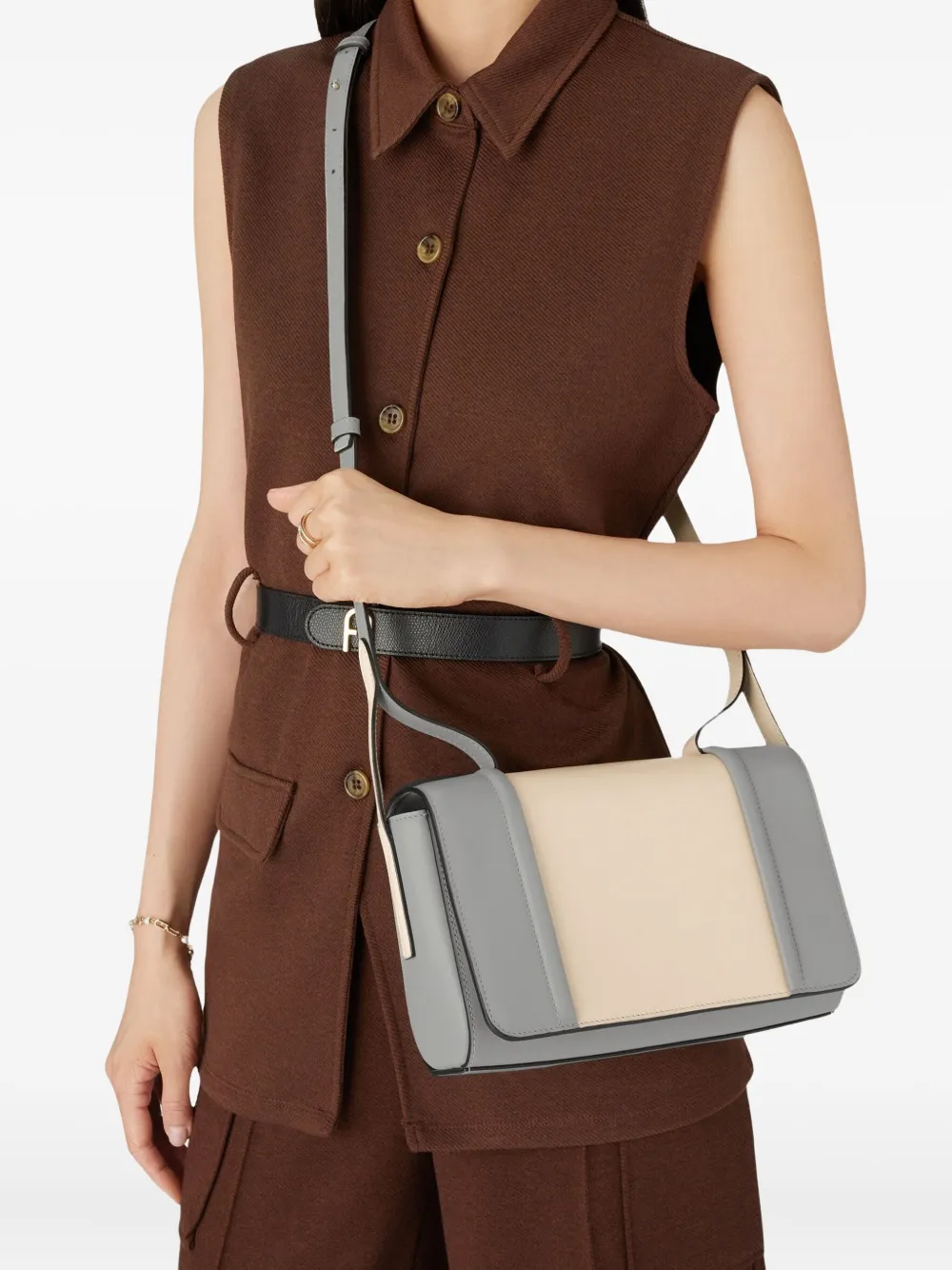 Furla Ballerina kleine schoudertas Grijs