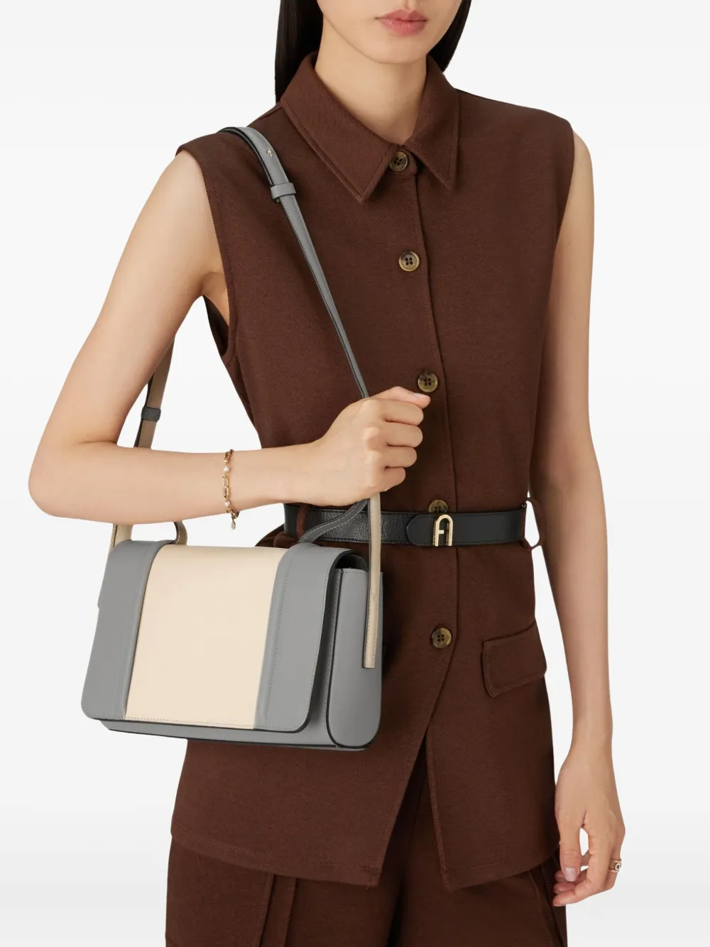 Furla small Ballerina shoulder bag - Grijs