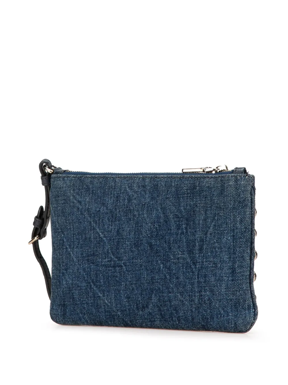 Prada Pre-Owned 2000-2024 Denim Borchie Wristlet pouch | Image 2