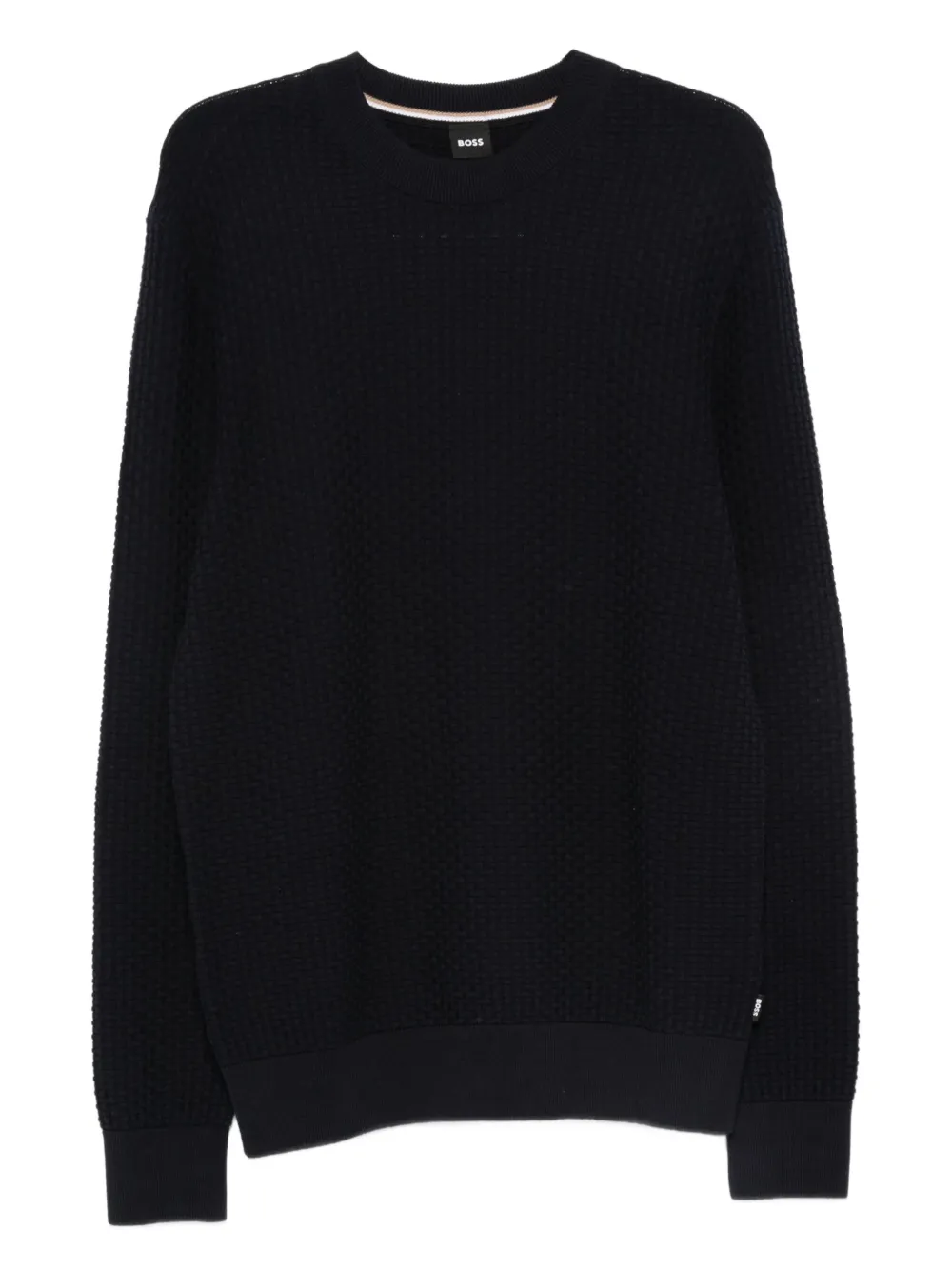 BOSS Katoenen trui Blauw