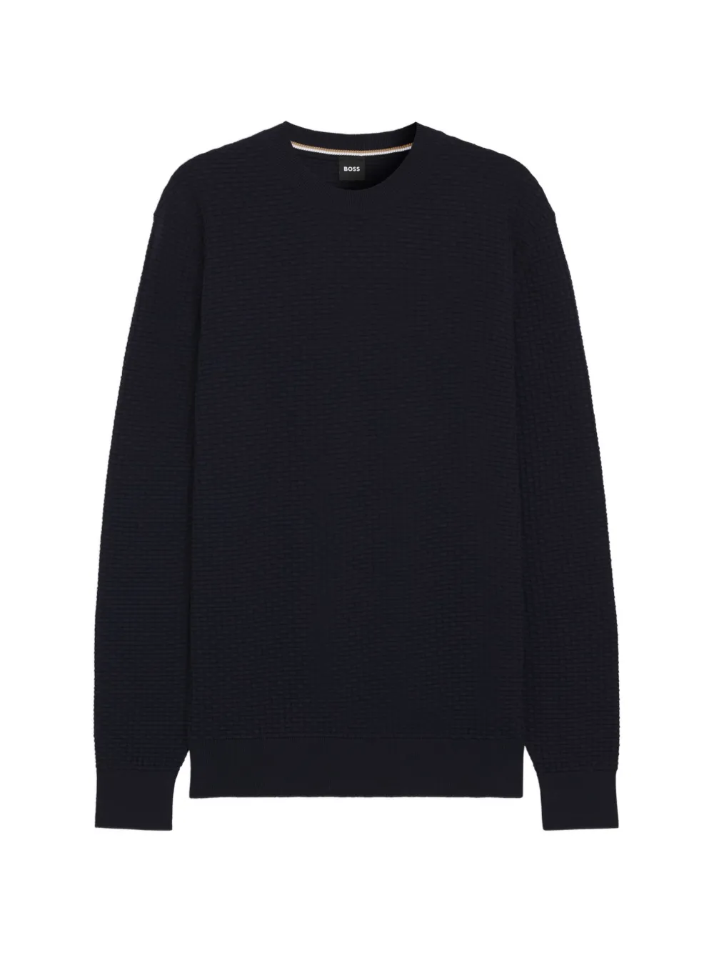 BOSS cotton sweater with knitted structure