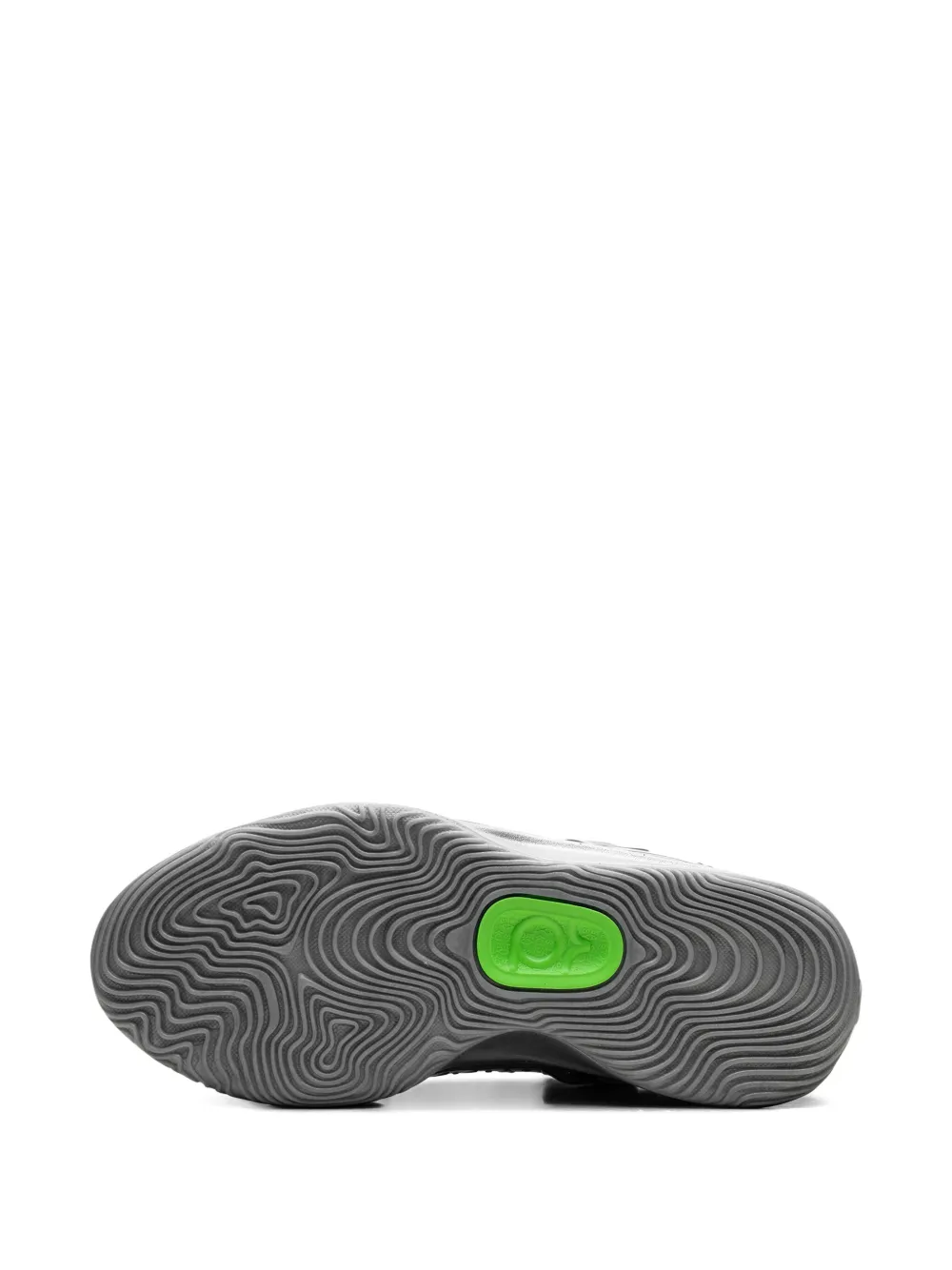 Nike KD 18 EYBL "Metallic Silver Green Strike Dark Smoke Grey" sneakers