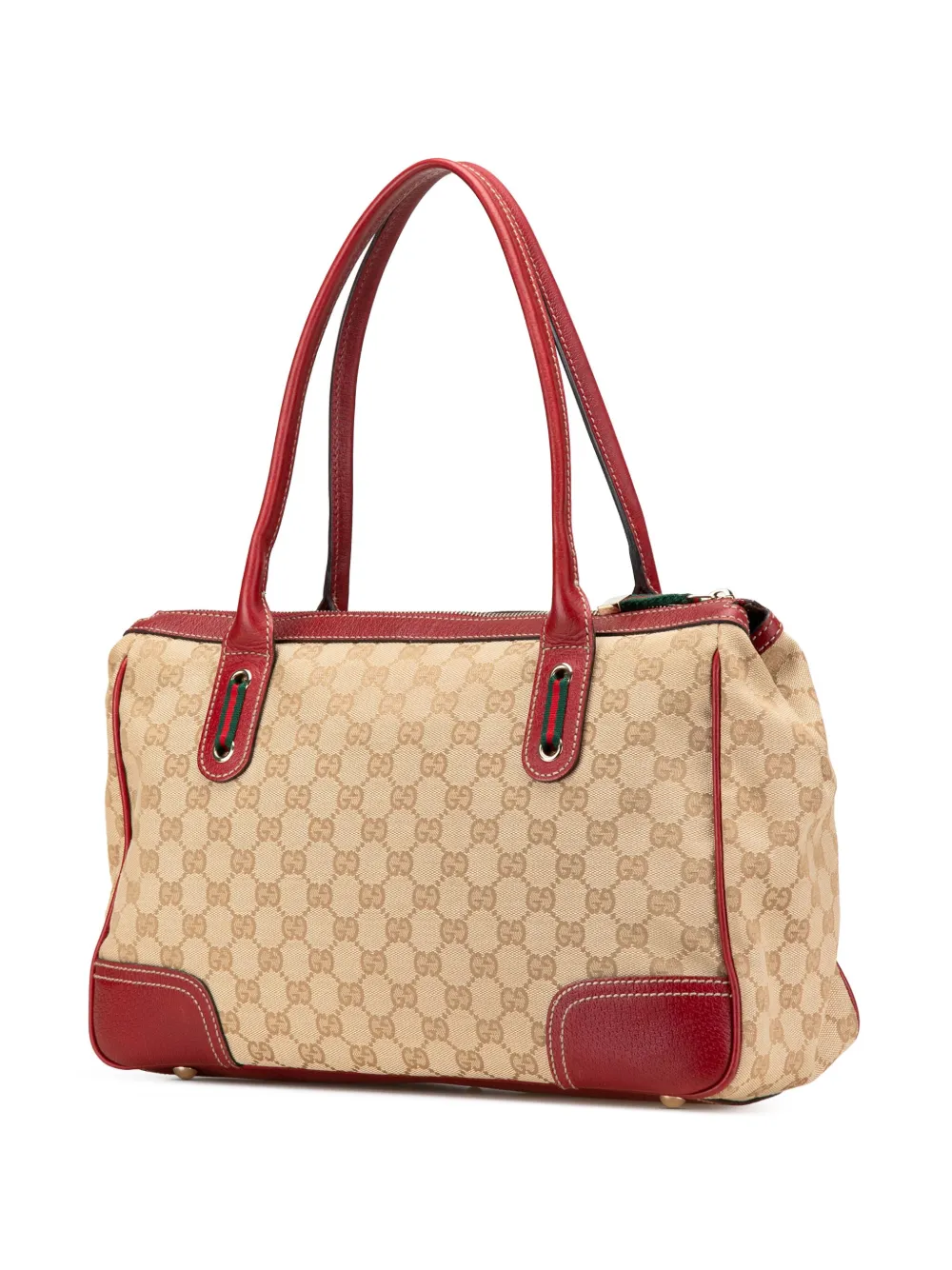 Pre-owned Gucci 2000-2015 Gg Canvas Princy Shoulder Bag In Brown