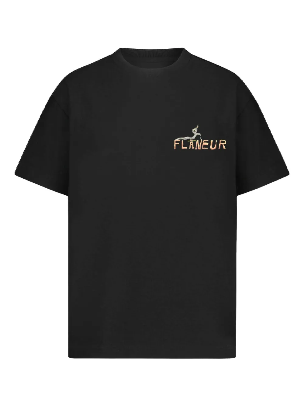Flâneur Flaneur Passage Of Time Black T Shirt In Black