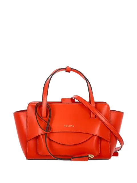 HIDESINS logo-lettering leather tote bag