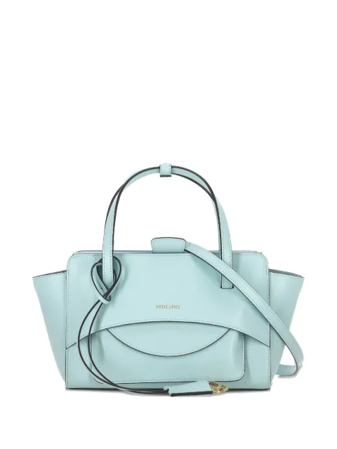 HIDESINS logo-lettering leather tote bag