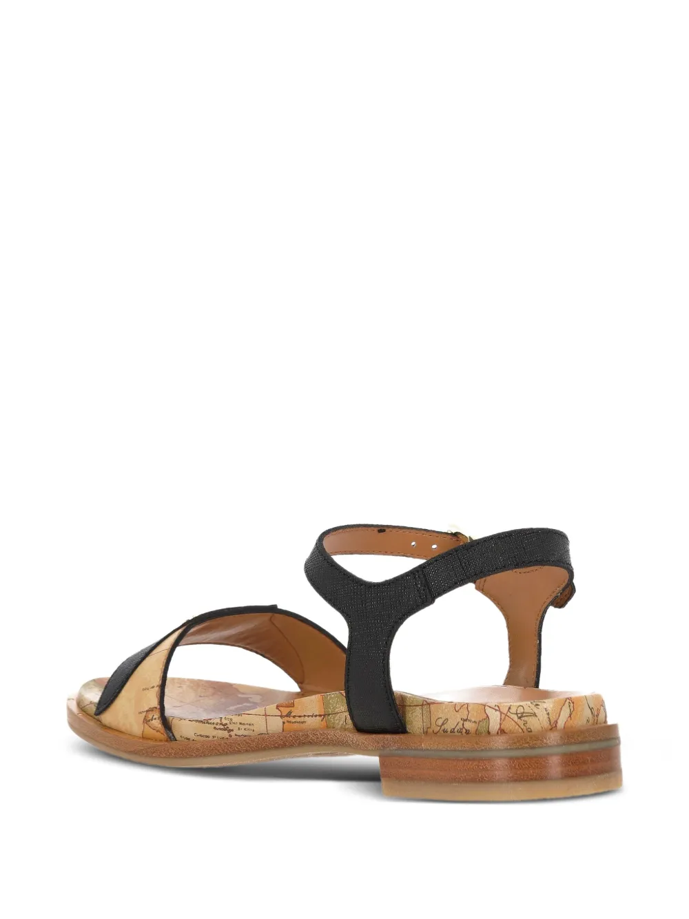 ALVIERO MARTINI 1° CLASSE panelled sandals Black