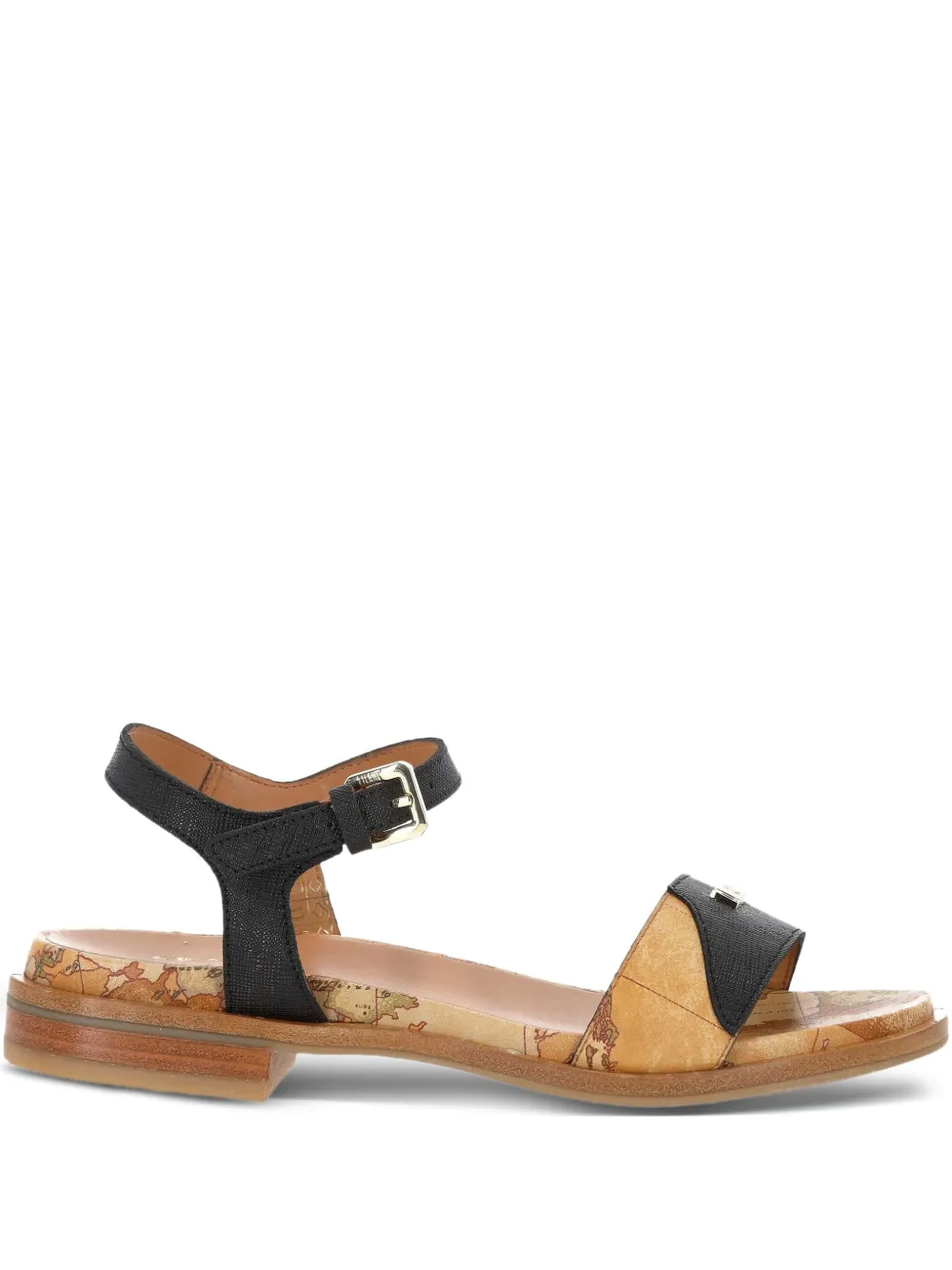 ALVIERO MARTINI 1° CLASSE panelled sandals Black