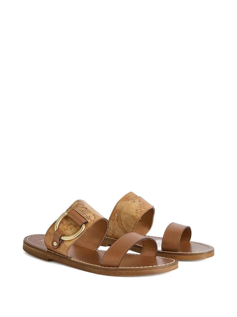 ALVIERO MARTINI 1° CLASSE printed sandals Brown