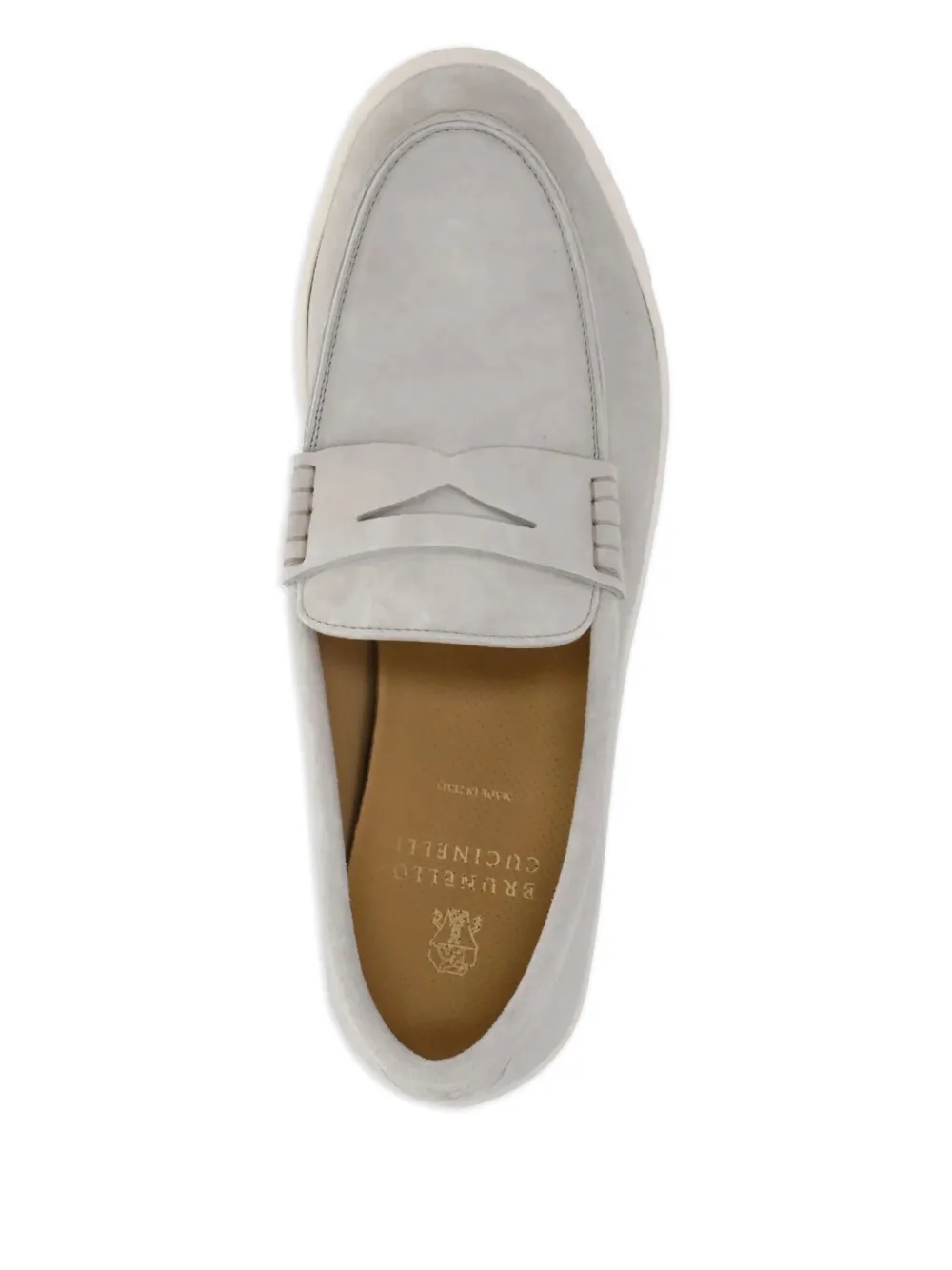 Brunello Cucinelli leather loafers Grey