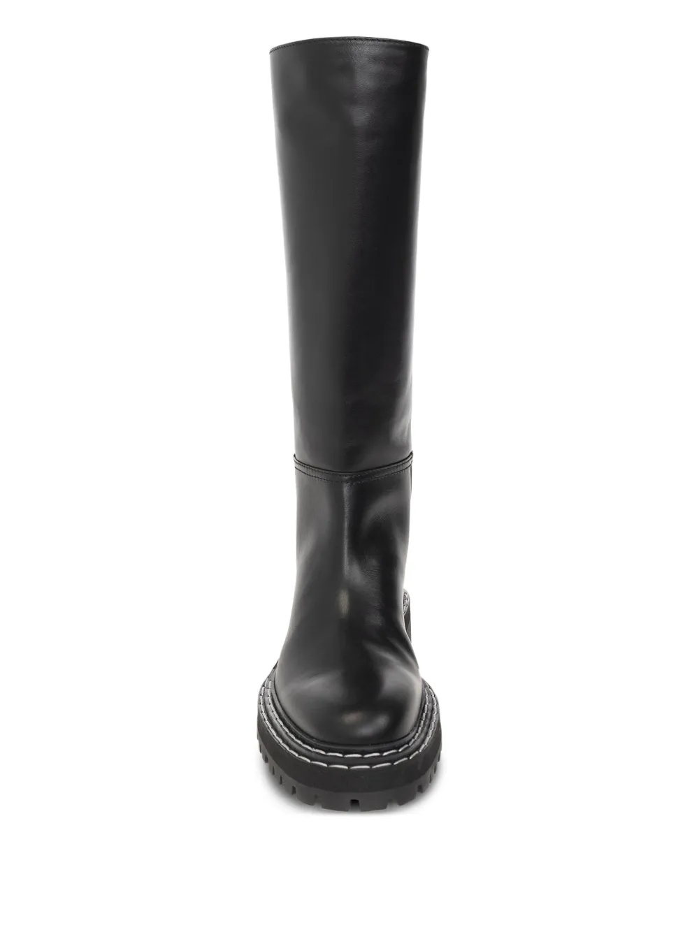 Proenza Schouler leather combat knee-high boots Black