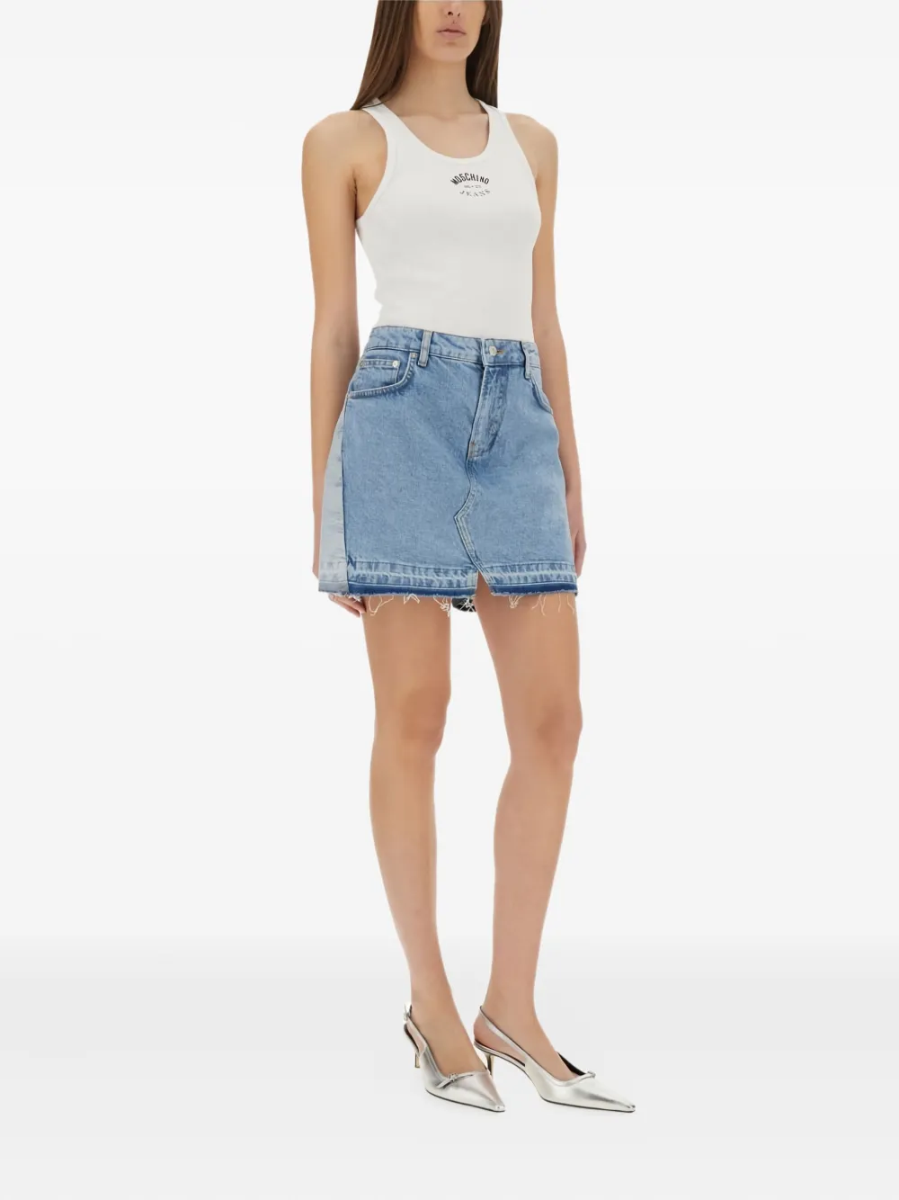 MOSCHINO JEANS Shorts met franje Blauw