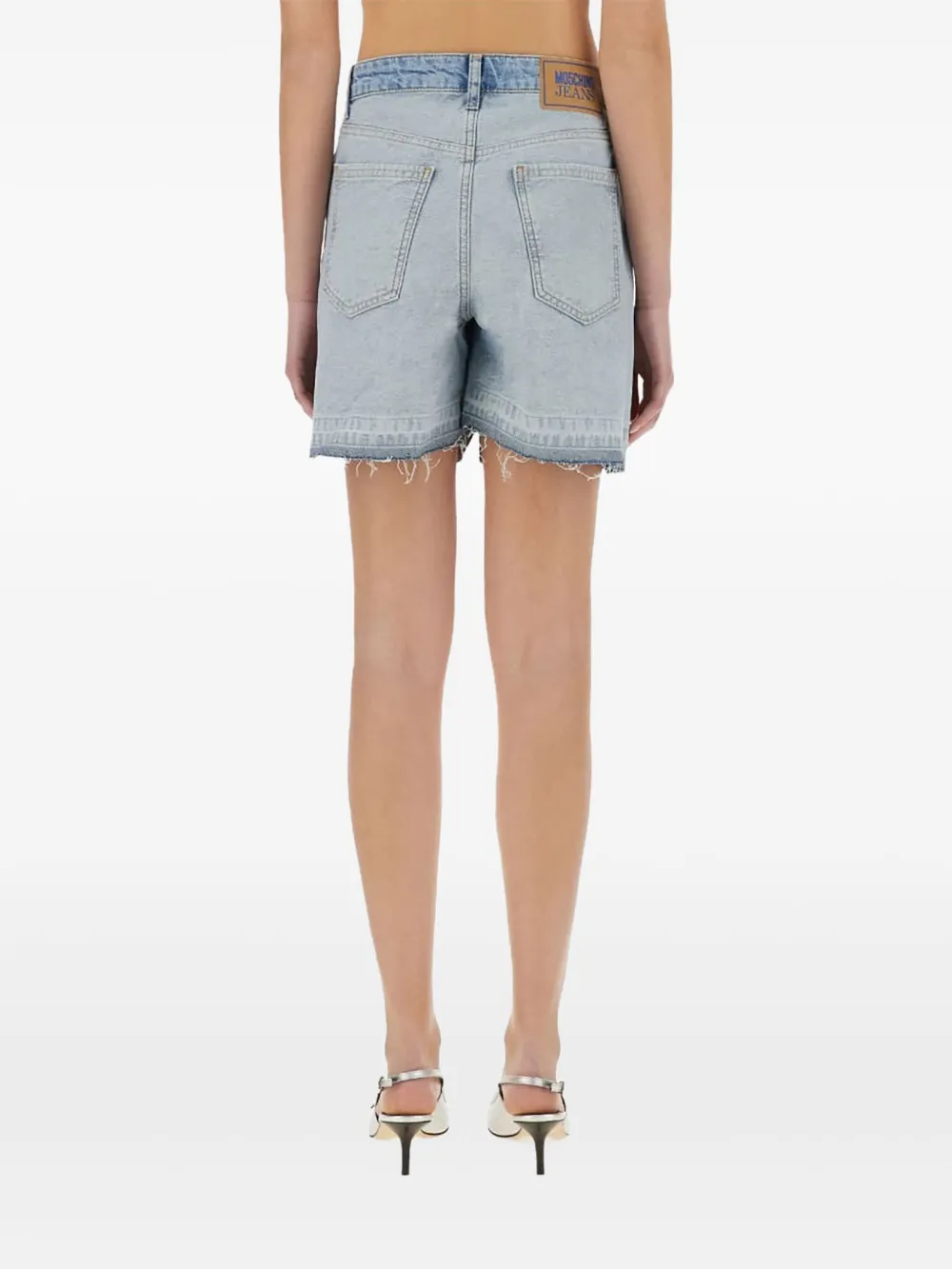 MOSCHINO JEANS Shorts met franje Blauw