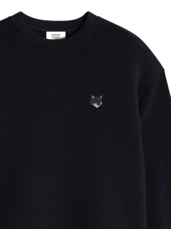 【極美品】MAISON KITSUNÉ ブラック トレーナー XS MAISON KITSUNE メゾンキツネ スウェット ドレスドフォックス