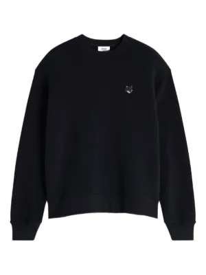 【送料&関税込】Maison KitsunAC Cotton Crew-neck Sweatshirt MAISON KITSUNE Size L Grey Logo Cotton Crew-Neck Sweatshirt