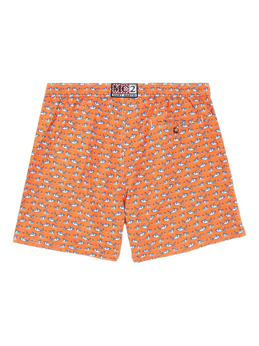 MC2 Saint Barth fish-print drawstring swim shorts Oranje