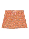MC2 Saint Barth fish-print drawstring swim shorts - Orange