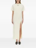 MSGM slit-hem tee dress - Neutrals
