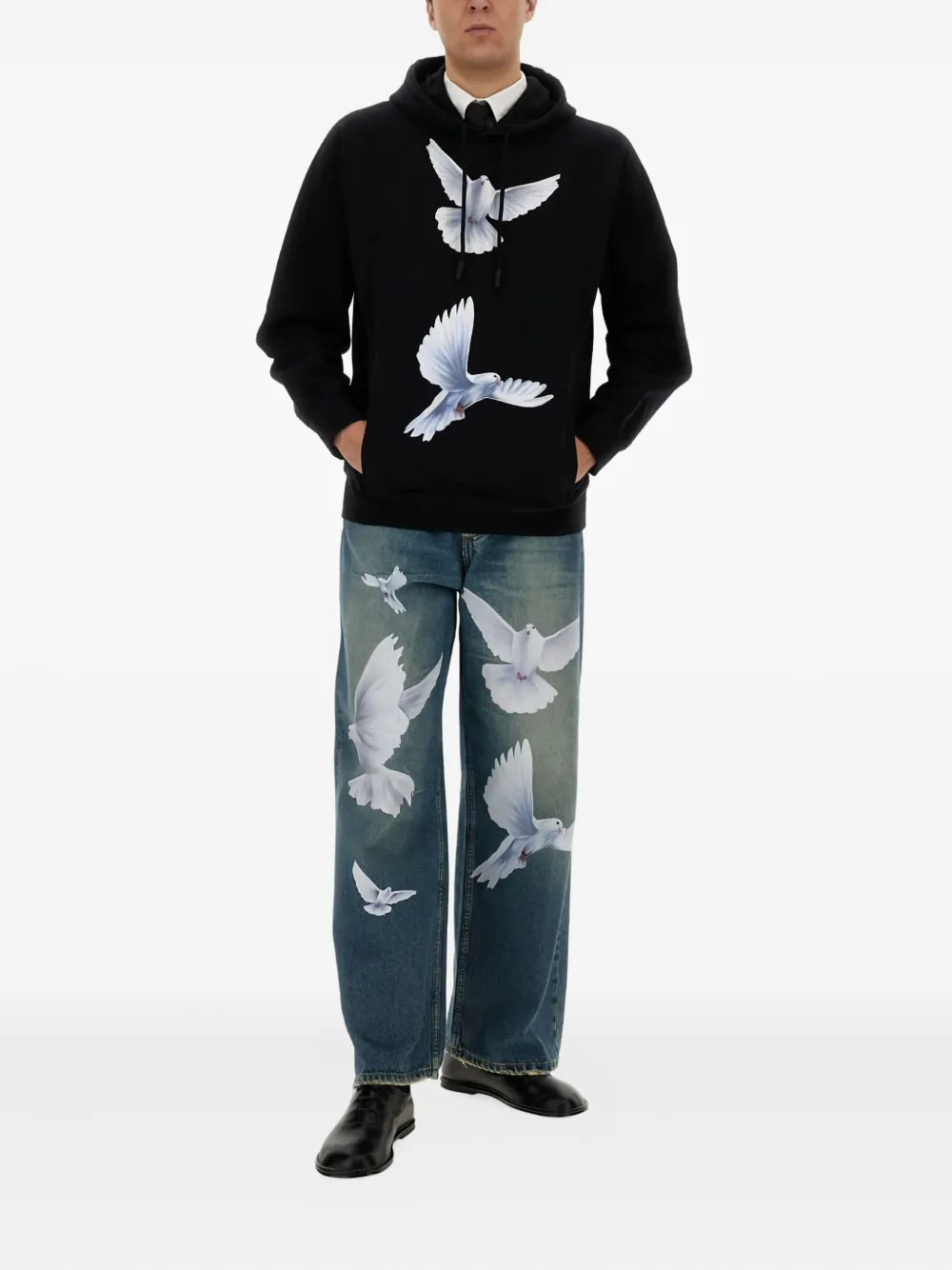3PARADIS dove-print hoodie | Hoodies | Image 2