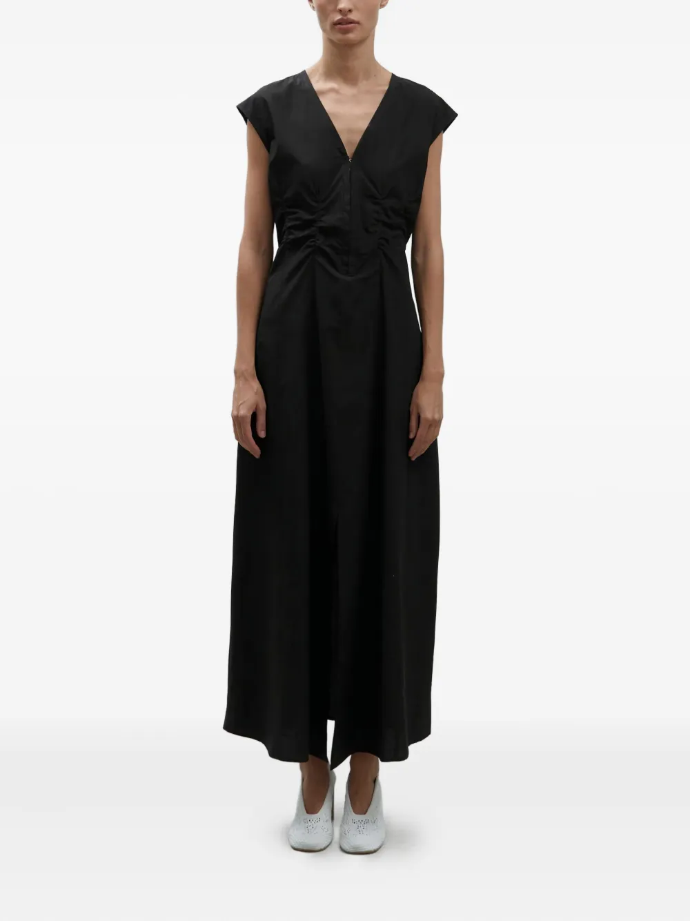 Alysi v-neck maxi dress Zwart