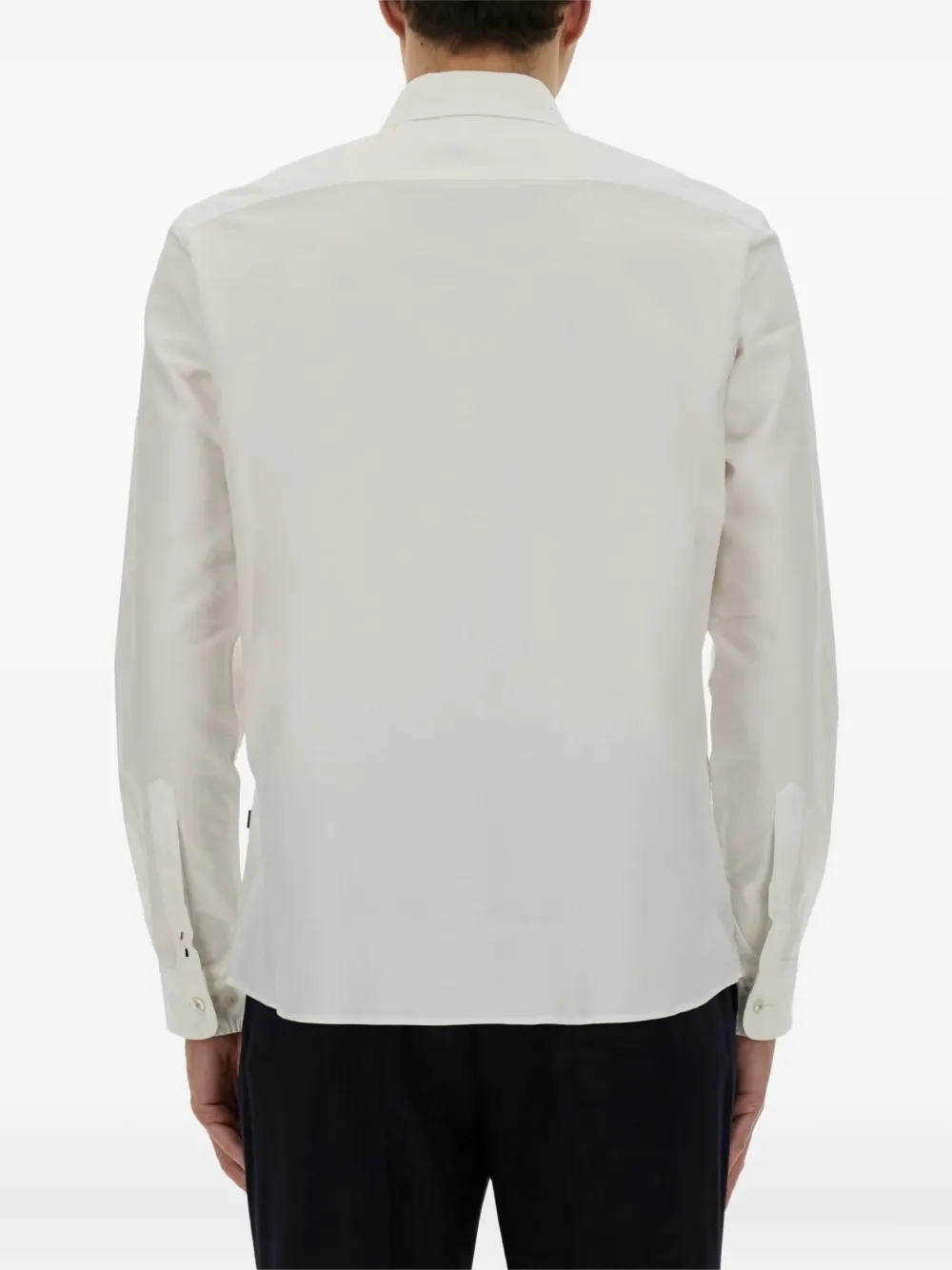 BOSS Overhemd met logodetail Wit