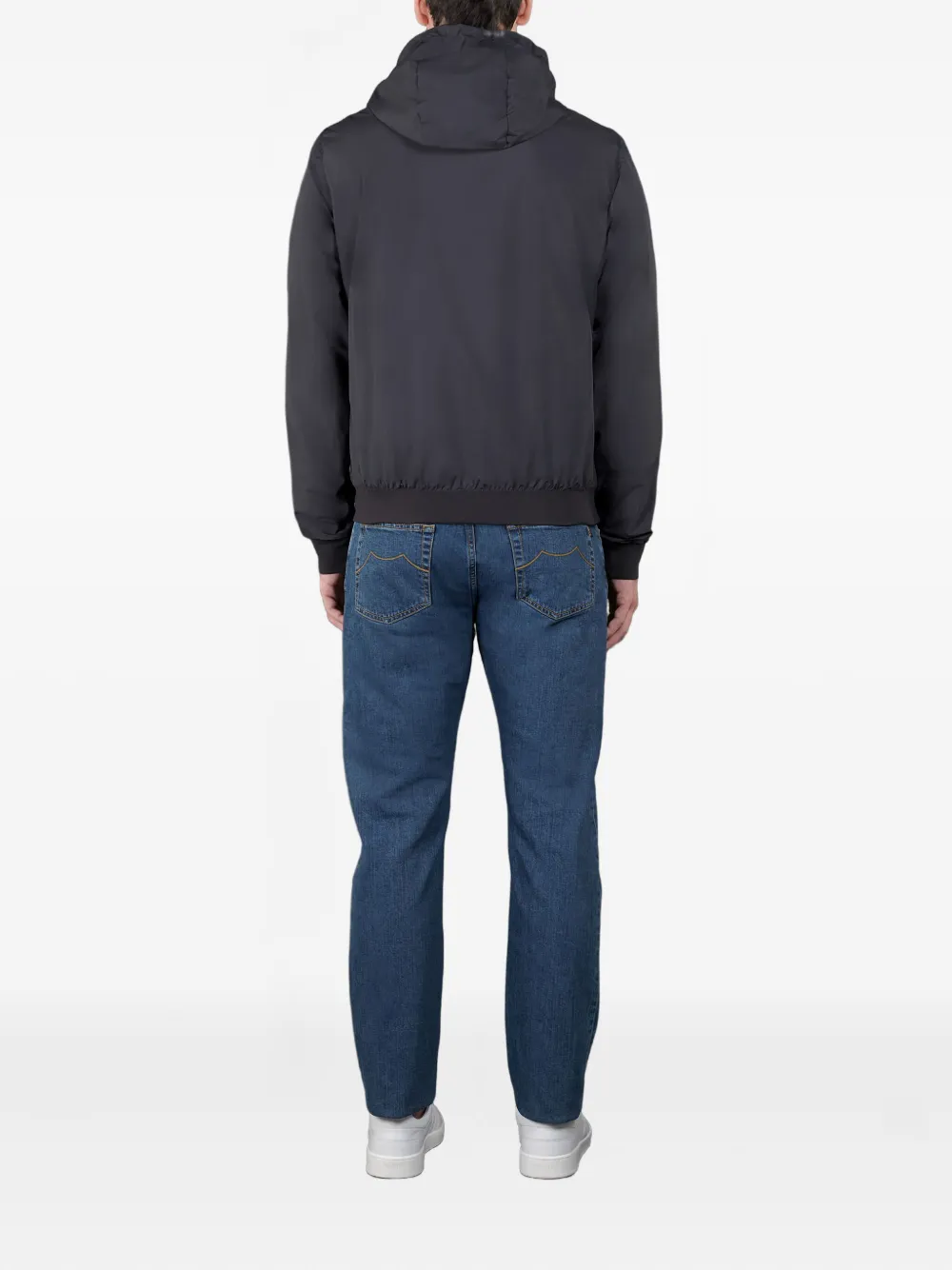 Moorer Omiro-Stp jack met capuchon en rits Blauw