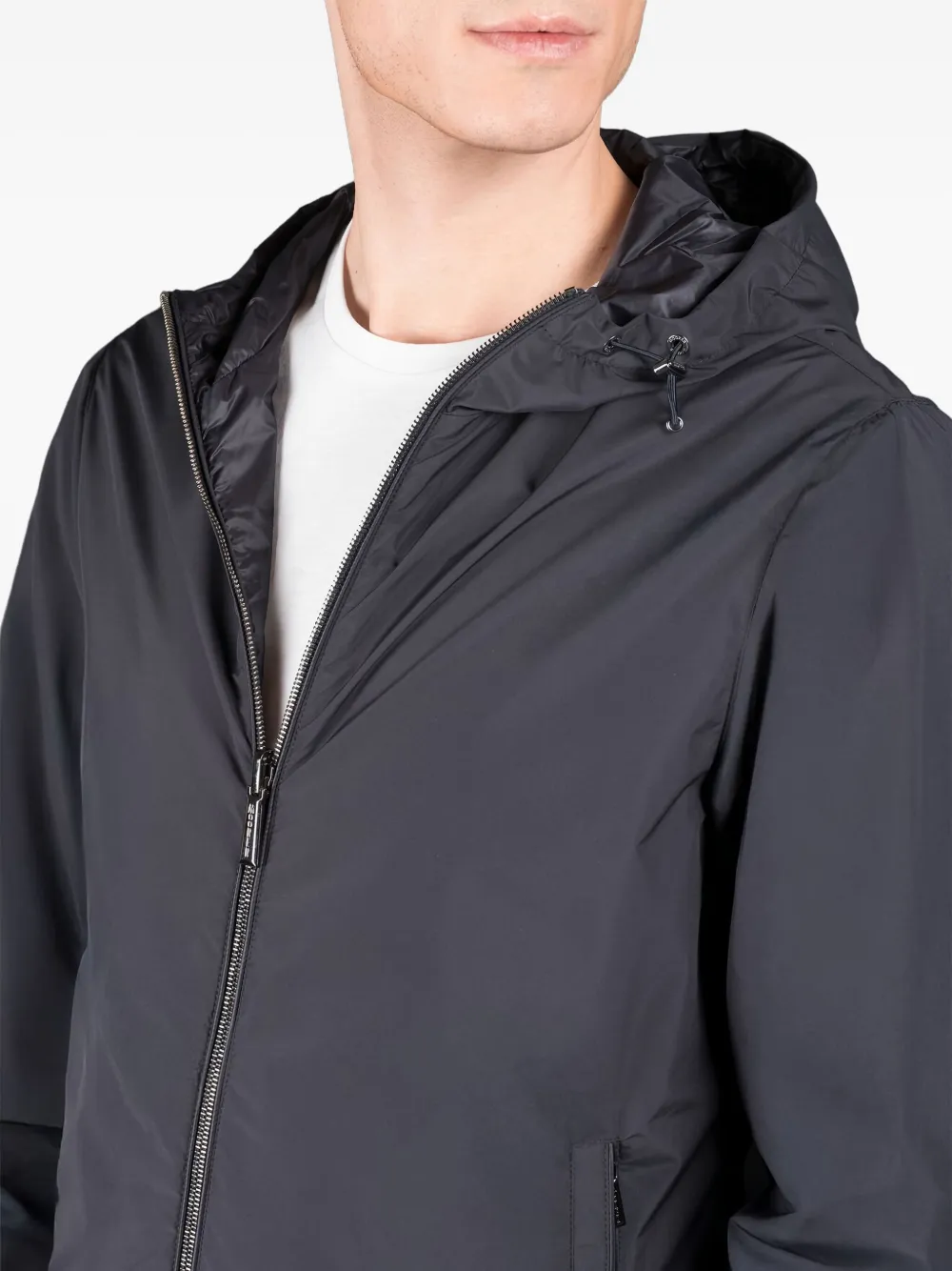 Moorer Omiro-Stp jack met capuchon en rits Blauw