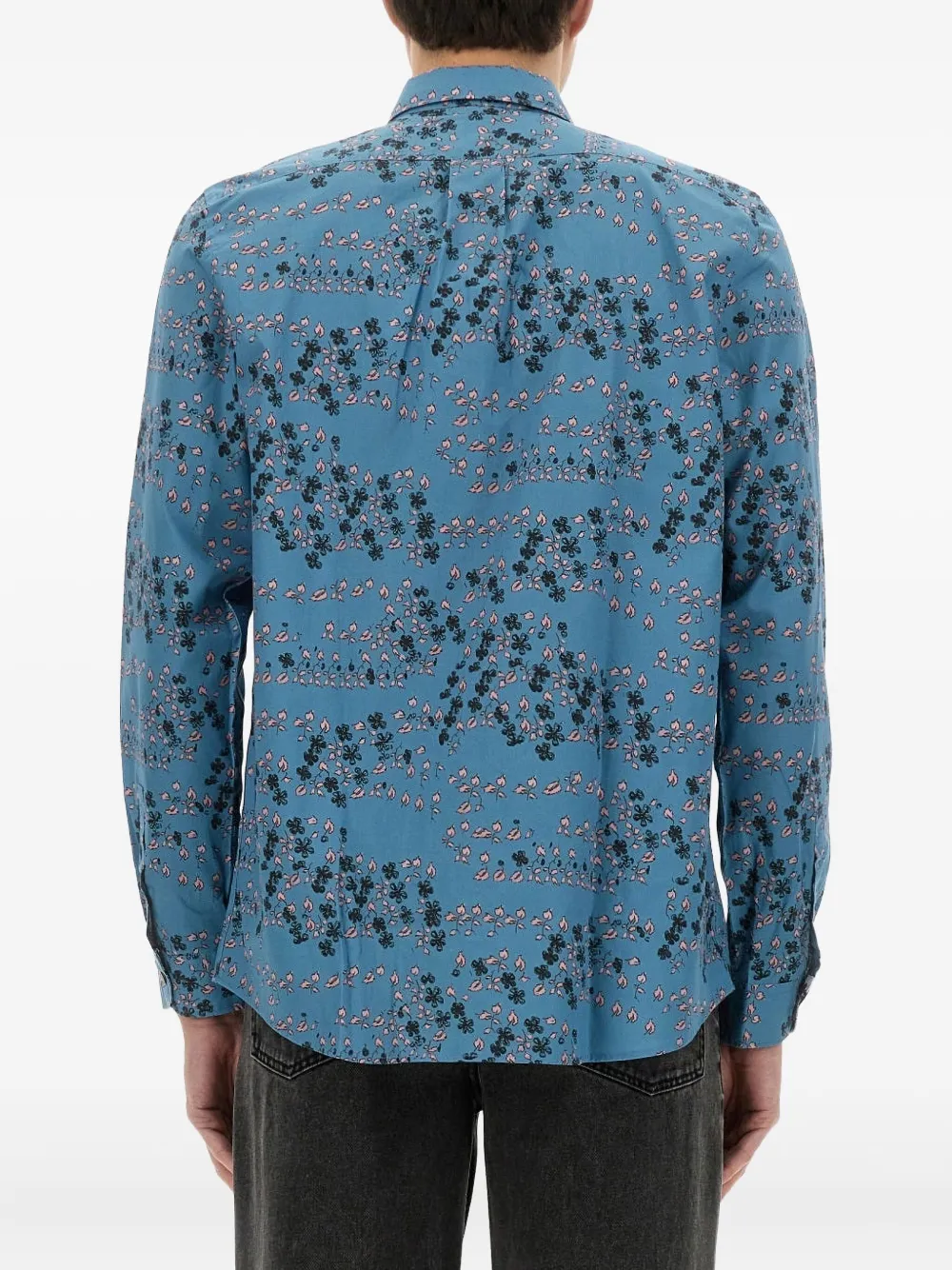 PS Paul Smith Overhemd met bloemenprint Blauw