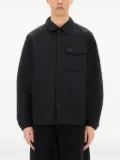 Fred Perry logo-embroidered shirt jacket - Black