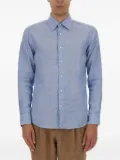 BOSS long-sleeved linen shirt - Blue