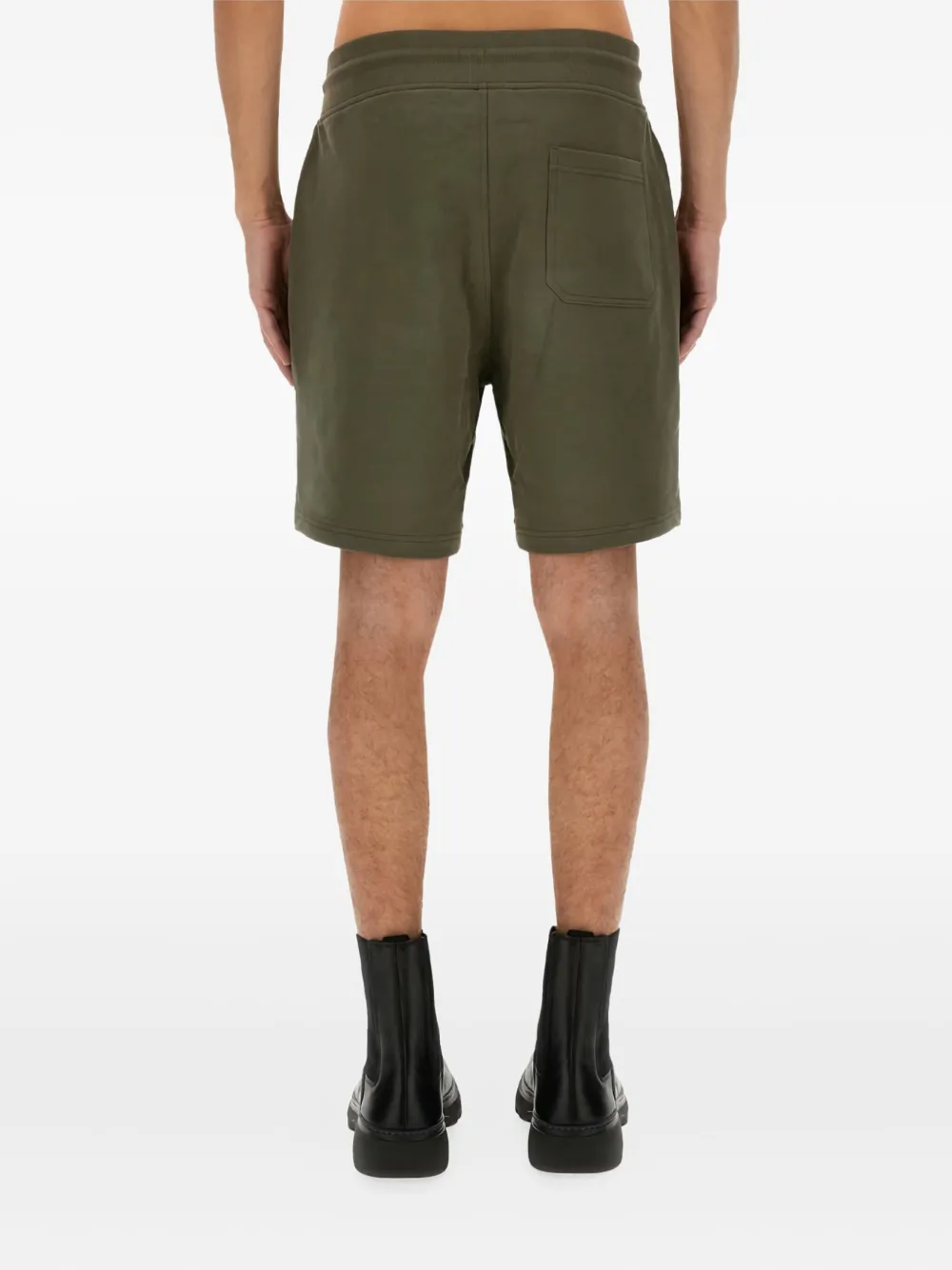Belstaff logo-patch cotton shorts Groen