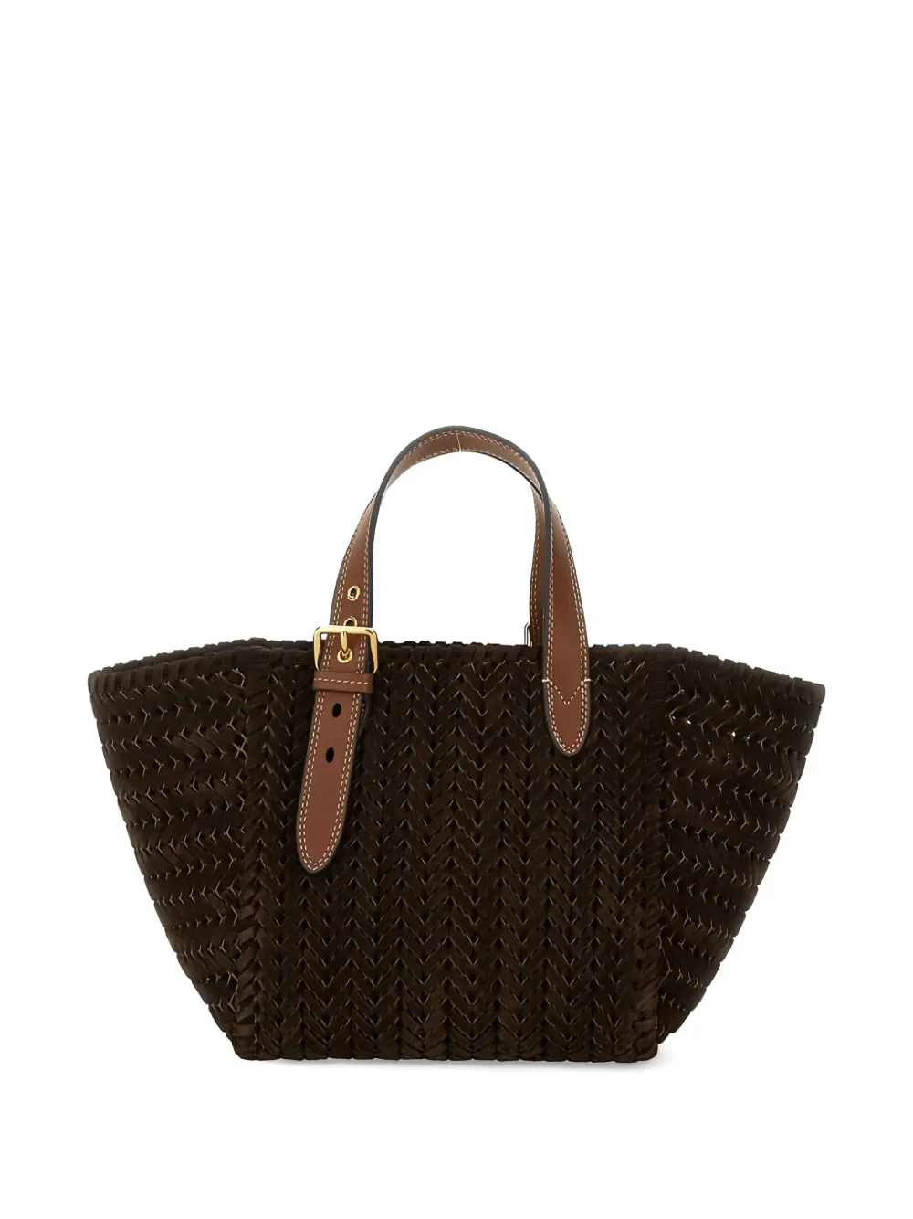 Anya Hindmarch Neeson grote shopper van gevlochten leer - Bruin