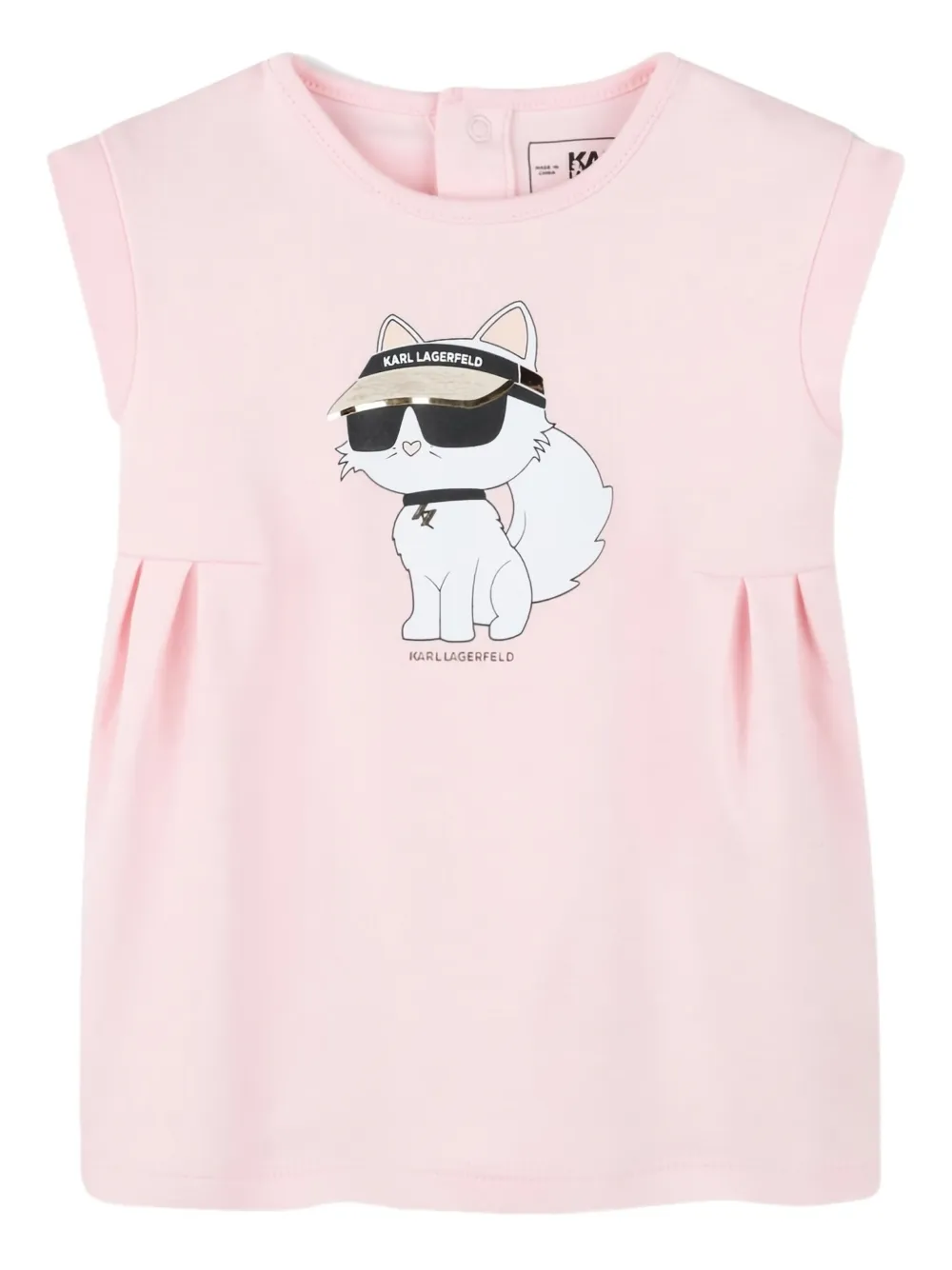 Karl Lagerfeld Kids Jurk met print Roze