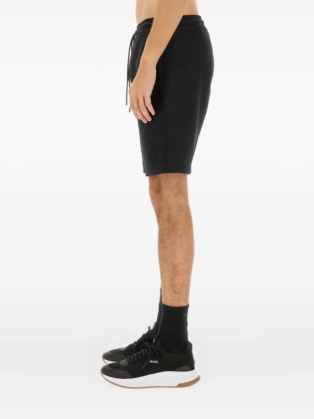BOSS Trainingsshorts met trekkoordtaille Zwart
