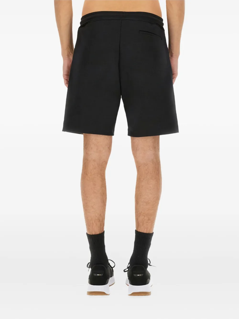 BOSS Trainingsshorts met trekkoordtaille Zwart