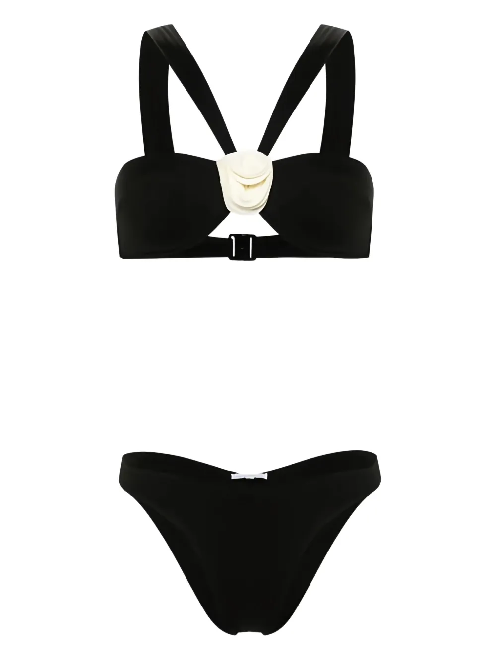 rose-embellished bikini