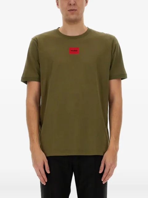 HUGO logo-patch crew-neck T-shirt