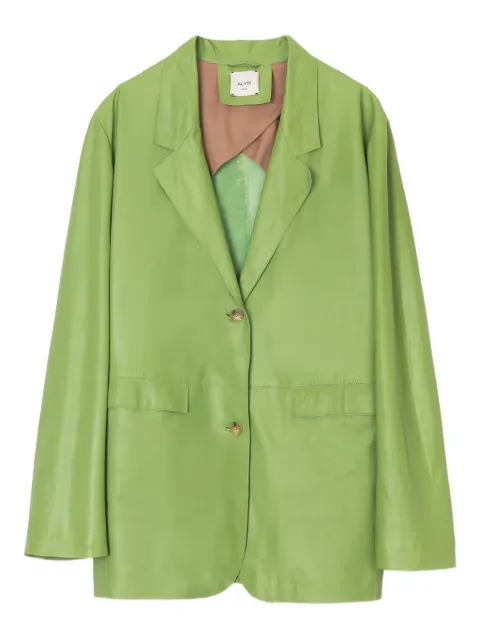 Alysi leather single-breasted blazer