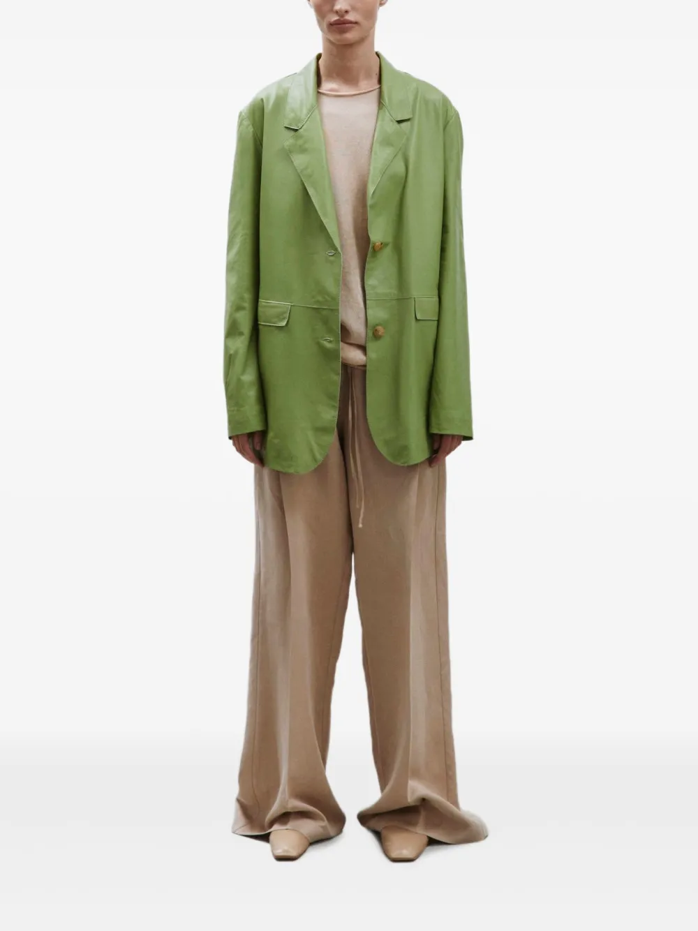 Alysi Blazer met enkele rij knopen Groen