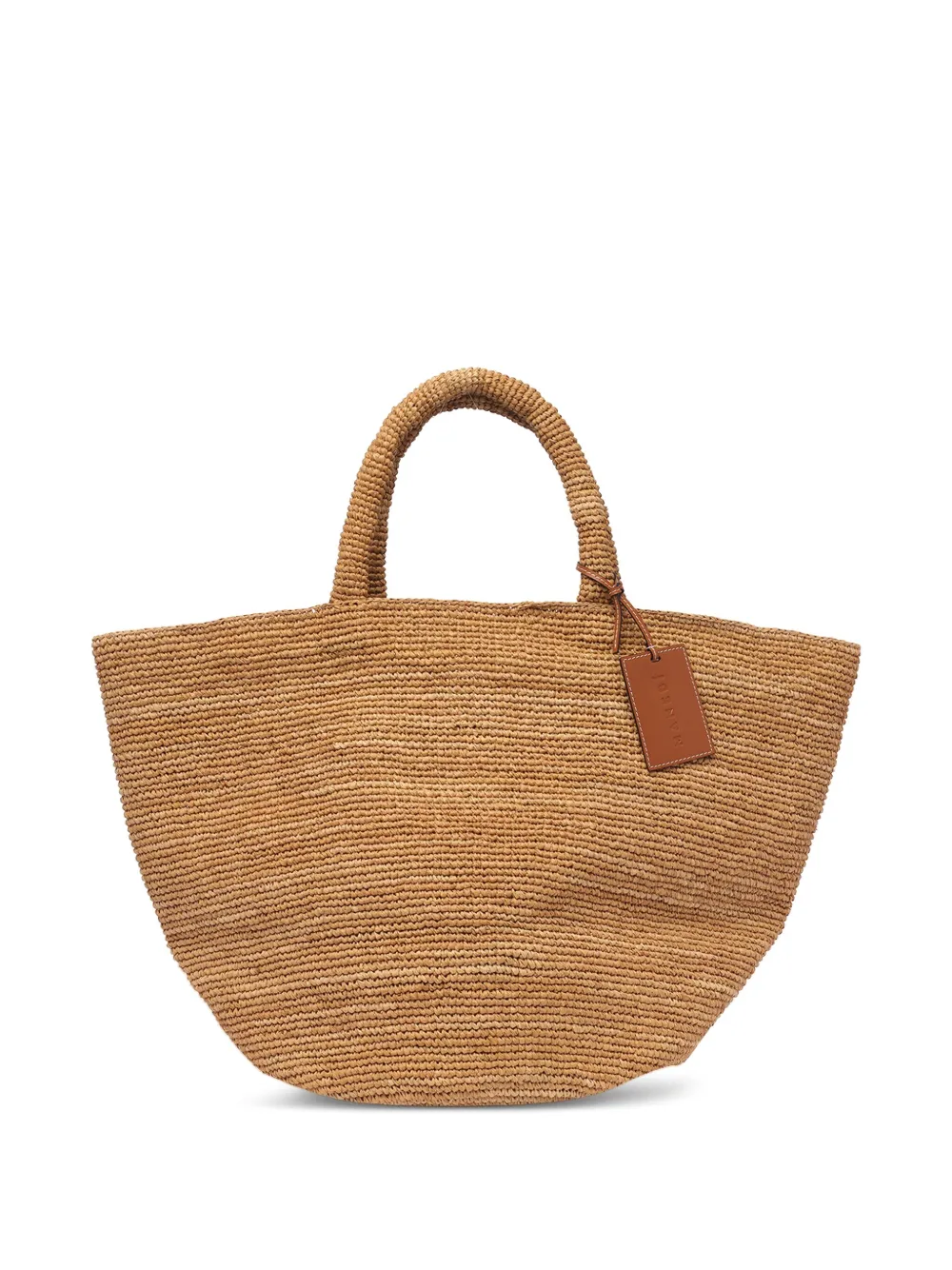 Manebi Sunset raffia shopper Beige