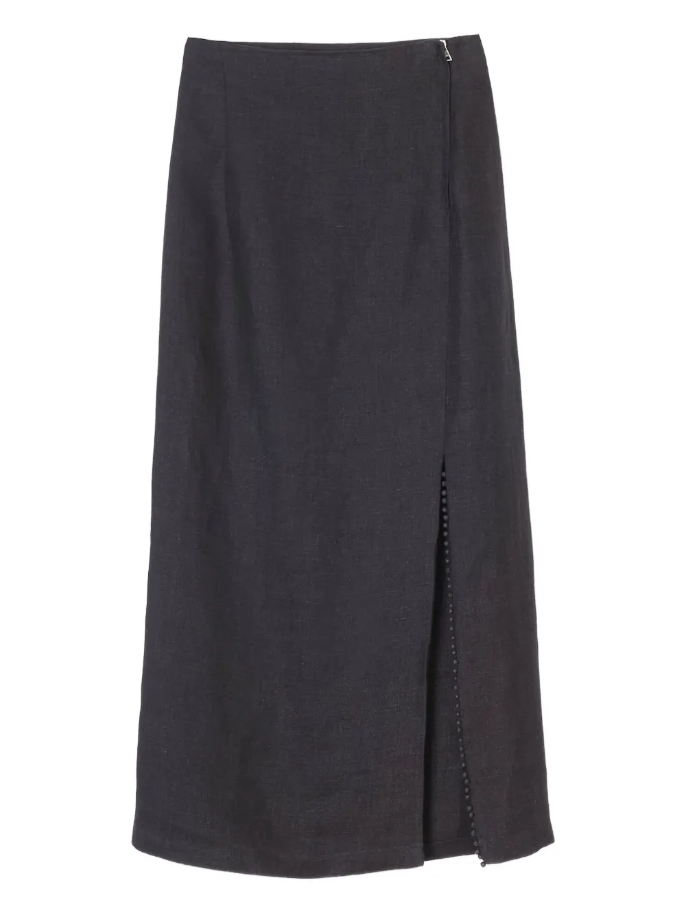 Alysi side-slit beaded skirt Grijs