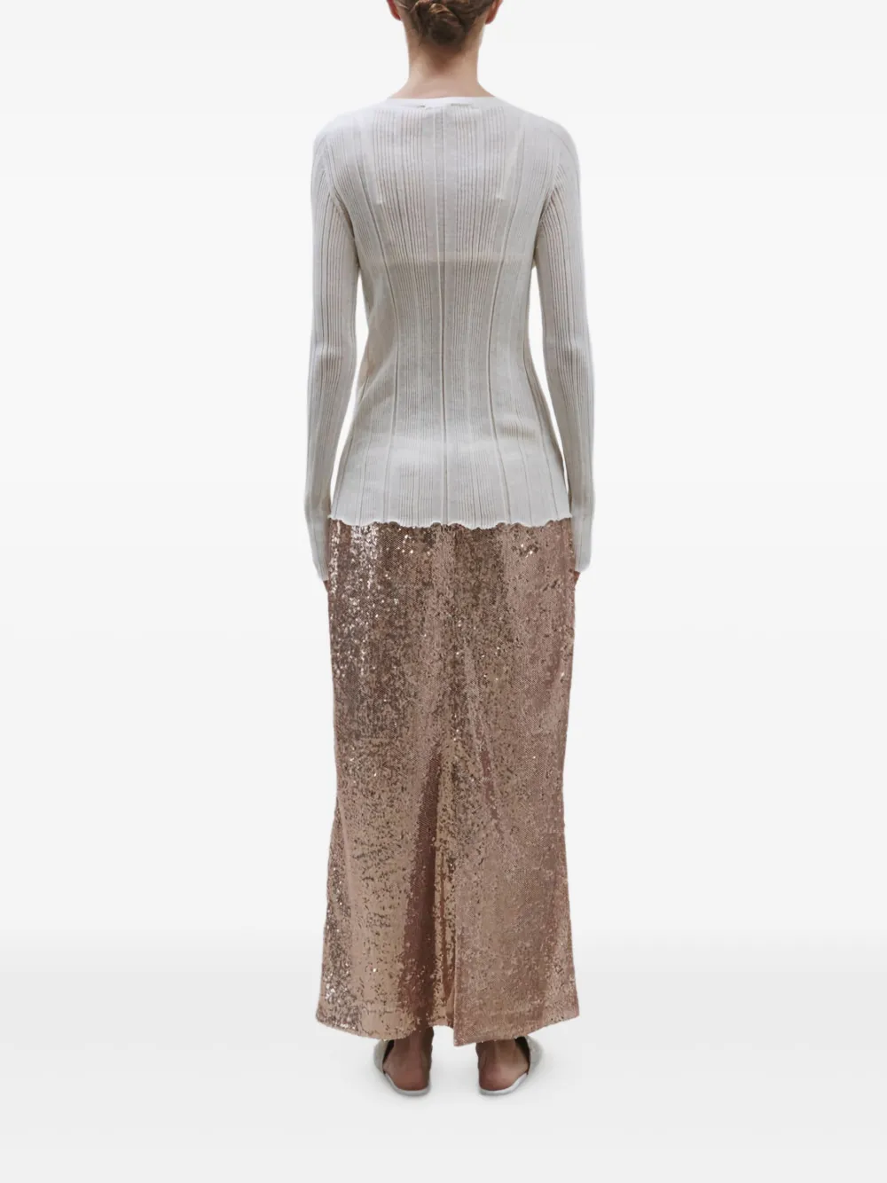 Alysi ribbed-knit top Wit