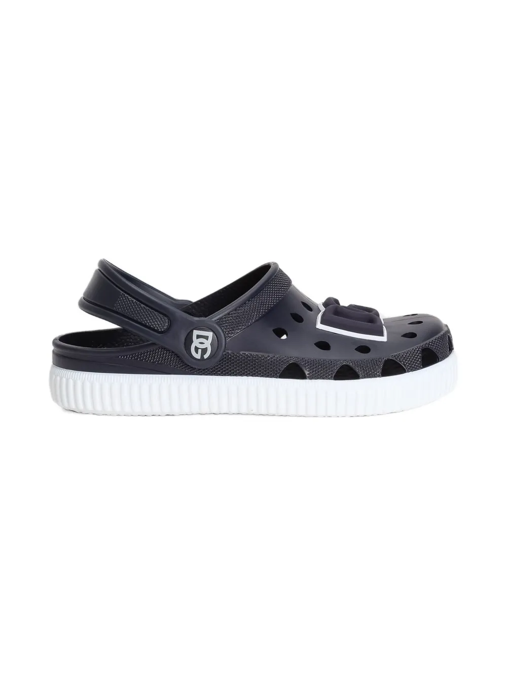 Dolce & Gabbana Kids logo-embossed clogs Blue